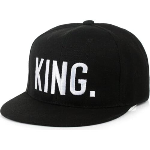 Hot Sale KING QUEEN Embroidery Snapback Hat Acrylic Men Women Couple Baseball Cap Gifts Fashion Hip-hop Caps