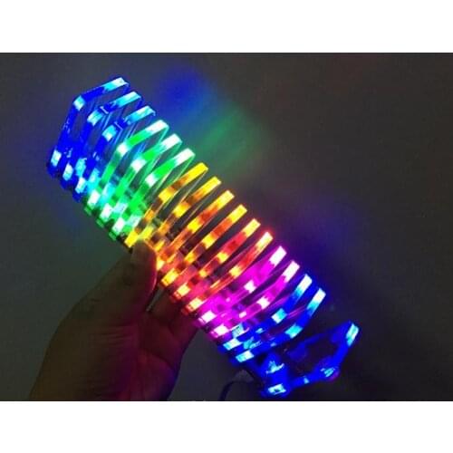 KS16 DIY LED Music Spectrum Dream Crystal Voice Column Light Cube LED Level Display Electronic Production DIY Kit VU Tower