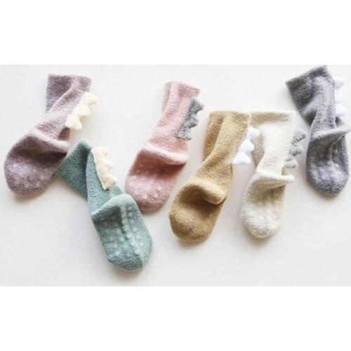Dinosaur Boys socks fall thick terry infant baby girls anti-slip socks warm kids floor socks for baby children socks Xmas