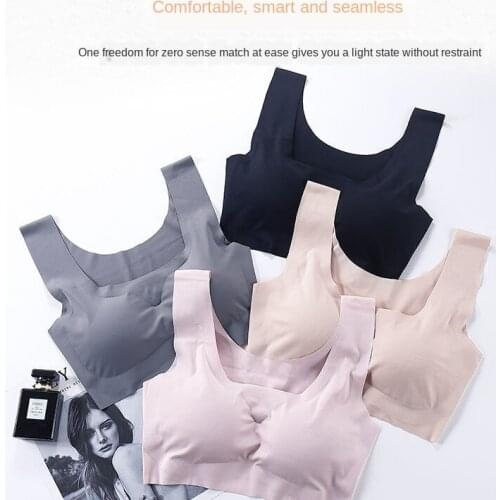 New Seamless Underwear Fashion One-piece Style No Steel Ring Gathered Chest Wrap Vest Tube Top Sports Shockproof Thin Female