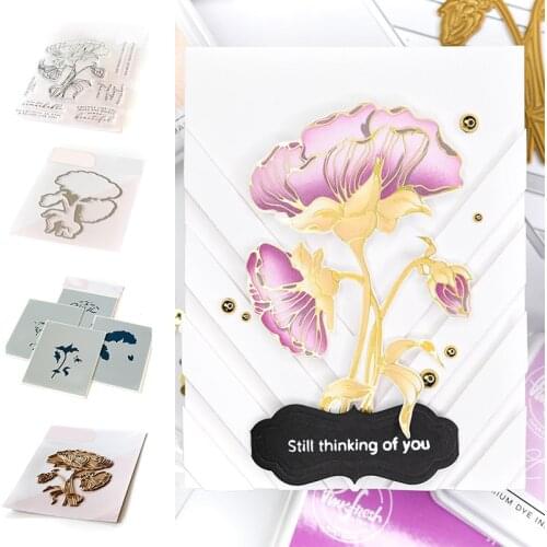 New Flower Cutting Dies Stamps Stencil Hot foil Scrapbook Diary Decoration Stencil Embossing Template DIY Greeting Card Handmad