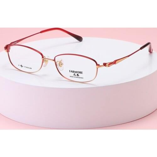 Logorela 6026 Pure Titanium Full Rim Eyeglasses Optical Glasses Frame For Womens Eyewear Female Armacao Oculos