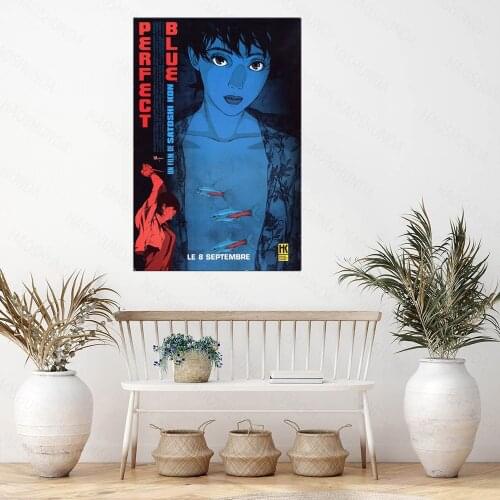 Posters and Prints Hot Perfect Blue Japanese Anime Classic Comic Movie Art Poster Canvas Painting Home Decor frame