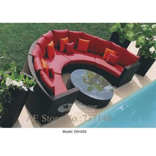 Wicker outdoor furniture garden furniture rattan sofa cane outdoor furniture sectional sofa customized furniture