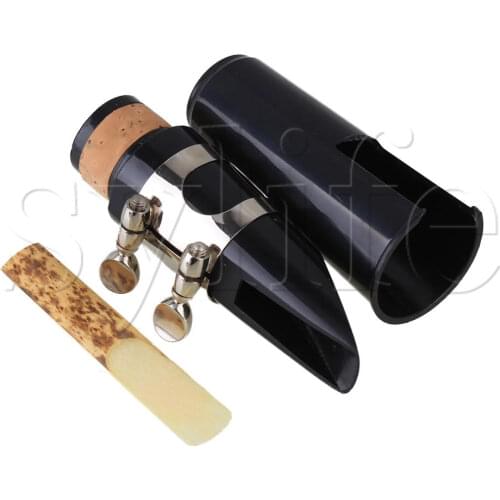Sliver Plastic 4# Saxophone Mouthpiece Kit for B Flat Clarinet Saxophone