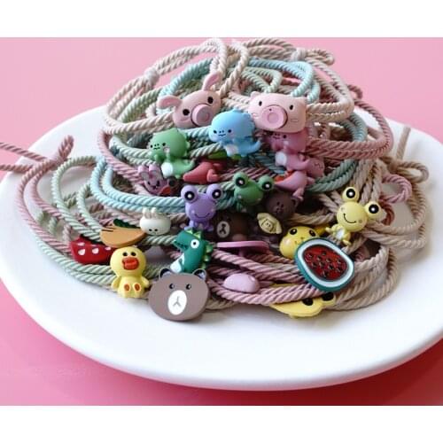 Smiling Face Rubber Band Hair Accessories Cartoon Elastic Rubber Band Fashion Headwear Wholesale #YXFS10