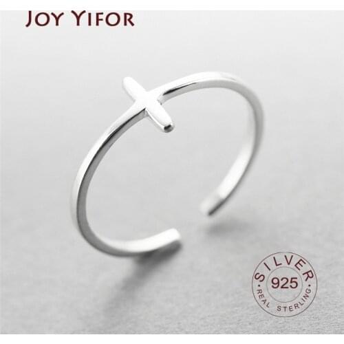 925 silver ring simple stylish lady ring opening silver cross tail ring hypoallergenic new design silver 925 fine jewelry gift