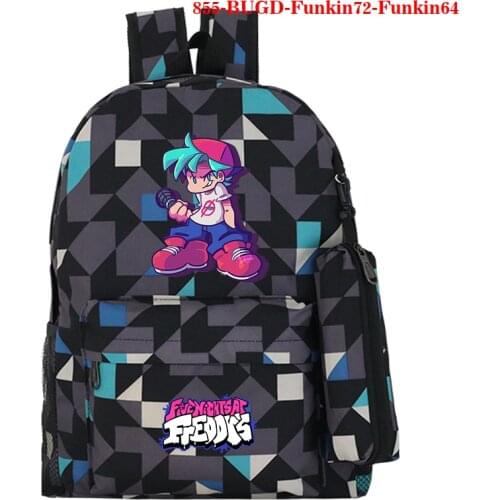 Friday Night Funkin School Bag Boys Girls Schoolbag Children Backpack with Pencil Bag Teenage Girls Friday Night Funkin Backpack