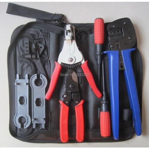 Solar pv Crimping Tool Kits for 2.5-6.0mm2 solar connectors,solar tool set with solar Crimper,Stripper,Cutter