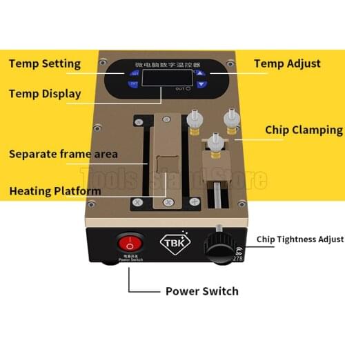 TBK 278 Universal Tool For iPhone Frame Remove 2 in 1 CPU Chip Remove + Glue Clean Multi-functional Smart Desoldering Station