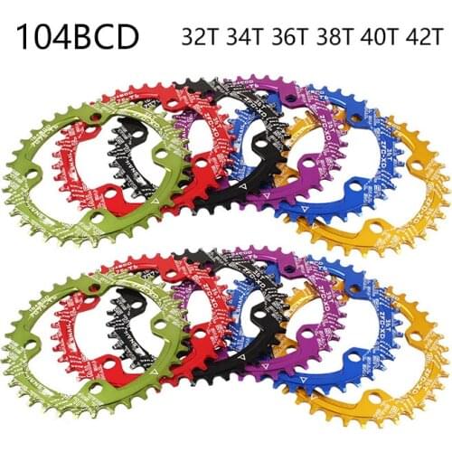 SNAIL 104BCD Round Oval Bicycle MTB Chainring 32T 34T 36T 38T 40T 42T Narrow Wide Ultralight Tooth Plate Mountain Chainwheel