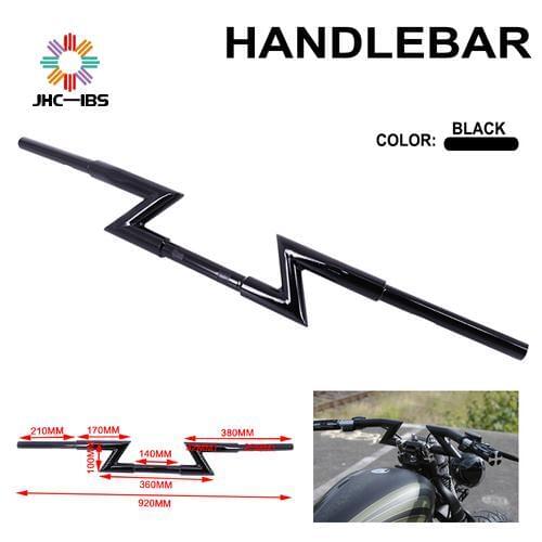 Motorcycle Universal 1" 22/25MM Drag Handlebar Handle Z bar For Most Chopper Cruisers Bobber Bike Custom Street Bike Harley