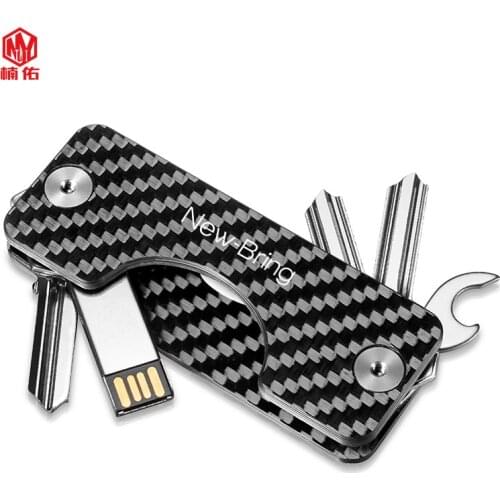 1PC Aluminum Alloy Key Storage Clip EDC Keychain Aluminum Alloy Key Storage Box Key Wallet