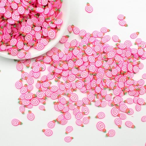 100g/lot Strawberry cake Slices Polymer Clay Dessert Sprinkles Soft Pottery for Toys Decoration DIY Crafts Filler Accessories
