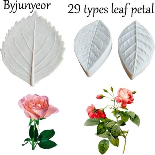 26 types Flower&Leaf Petal Silicone Mold Fondant Mould Cake Decorating Tools Gumpaste Resin Clay Mold, Sugarcraft Tools C336
