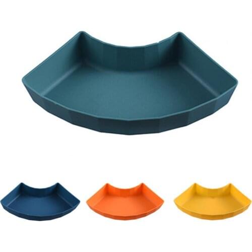4Pcs/Set Cake Dish Flexible Round Shape Multi-purpose Vegetable Plastic Snack Cake Dish for Home