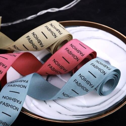 5 yards Letters Polyester Ribbon for DIY Craft Bowknot Material Hair Accessories Gift Box Packaging Decoration