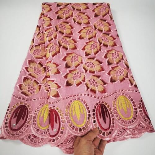 5yards Swiss lace fabric 2021 latest Dry lace embroidery African cotton fabrics Swiss voile lace in switzerland nigerian lace