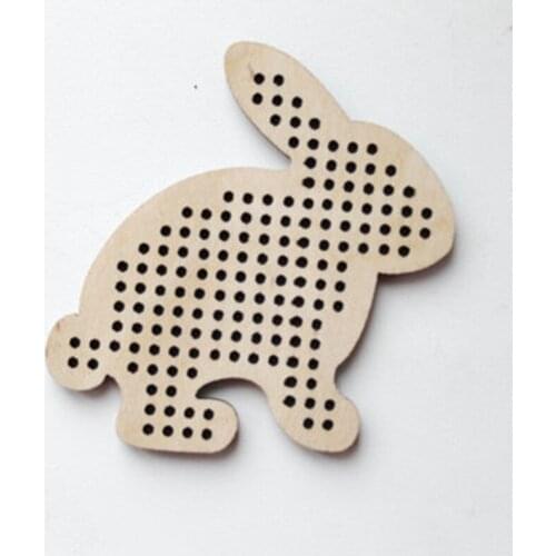 Free shipping animal custom keychain cross stitch blank DIY wood
