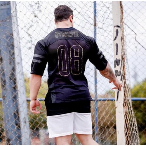 Quick Dry T Shirt Men Running Sport Loose Short Sleeve T Shirt Gym Fitness Bodybuilding Workout Male Summer Casual Tops Clothing