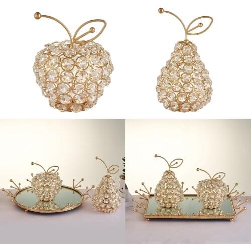European Luxury Rhinestone Ornaments Home Livingroom Table Decor Figurines Craft Office Desktop Accessories Decoration