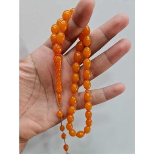Islamic Tasbih Muslim Rosary Beads 33 Prayer Rosary For Men Bracelet For Men Accessory amber oltu amber stone Handmade Turkey