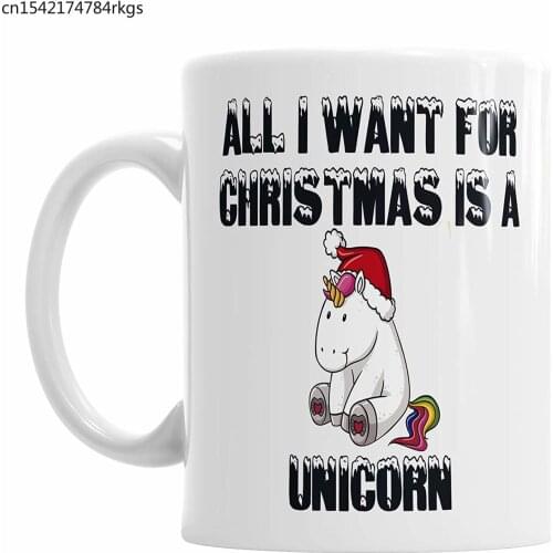 Unicorn Coffee Mug All I Want for Christmas Is A Custom 11oz Ceramic Gift