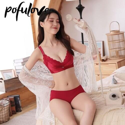 2021 Bra And Panty Set Push Up Seamless Lace Sexy Lingerie Women Bras Plus Size Underwear Bra-Sets Female Lingerie Brassiere