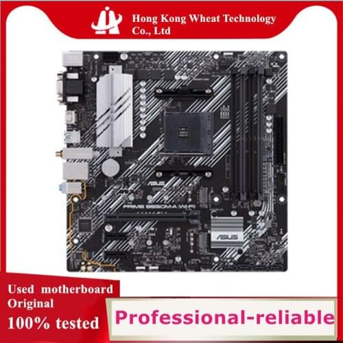 For ASUS PRIME B550M-A (WI-FI) Motherboard Socket LGA AM4 DDR4 M.2 nvme ssd For AMD B550 Used Original Desktop Mainboard