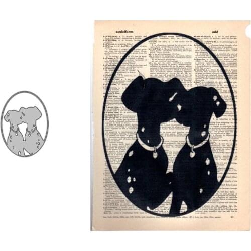 Metal Cutting Dies Dog in the photo frame for DIY Scrapbooking Album Paper Cards Decorative Crafts Embossing Die Cuts