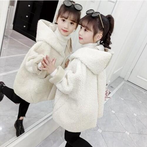 Fashion Girls casual coat winter 2019 new loose jacket girls autumn&winter wool sweater thick coat in the big childrens clothes