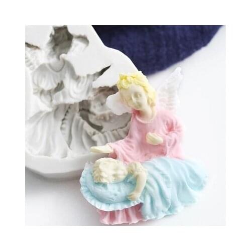 Praying Angel Silicone Mold Sugarcraft Fondant Mould Silicone Mold Chocolate Resin Clay Fondant Mould Cake Decorating Tools PRZY