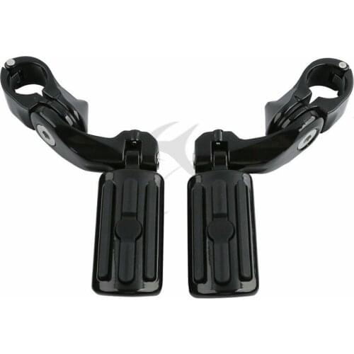 Motorcycle 1.25" 32mm Adjustable Highway Foot Pegs Peg Mount For Harley Touring
