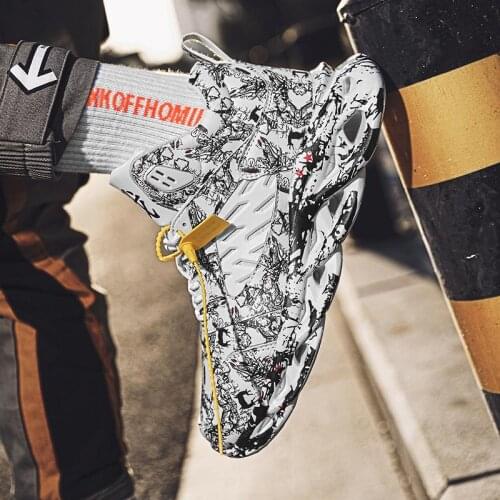 Large Size High Top Twist Sole Men Sneakers for Men Running Shoes Mens Sports Cheap White Gray Sport Shoes Male Chaussure D-574