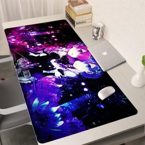 Anime Re Zero Rem Emilia Desk Mat XXL Mouse Mats Gaming Accessories Mouse Pad Gamer Mousepad No-slip Mausepad Keyboards Computer
