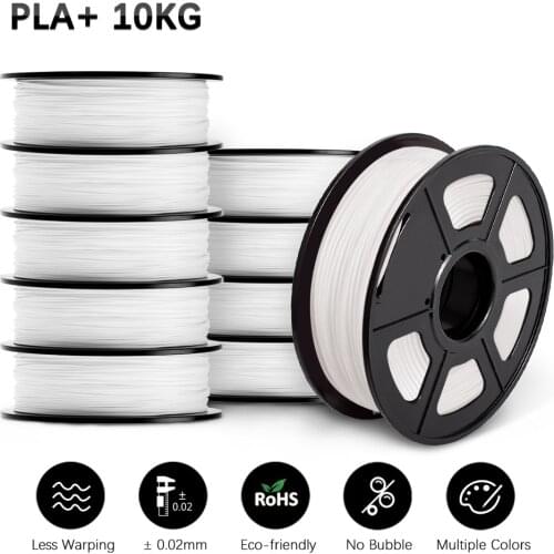 GOHIGH PLA PLUS 3D Printer Filament 10 Rolls 1.75MM 2.2 LBS Printing Material for FDM 3D Printers Refills Accessory