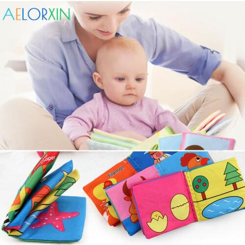 New Infant Educational Cloth Book Letter Pattern Cognitive Baby Toy Learning Infant Book Development Boys Girls Newborn Animal