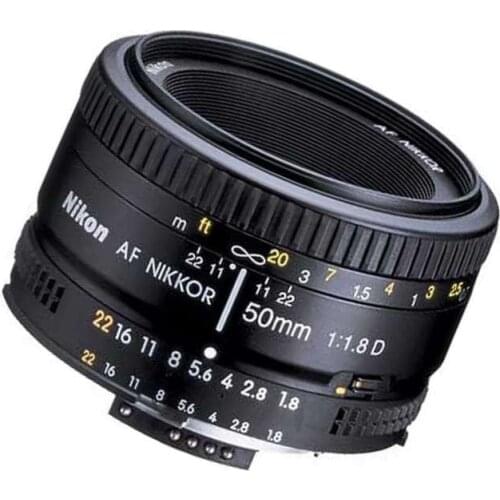 USED Nikon AF FX NIKKOR 50mm f/1.8D Lens for Nikon DSLR Cameras UV+ front and rear covers