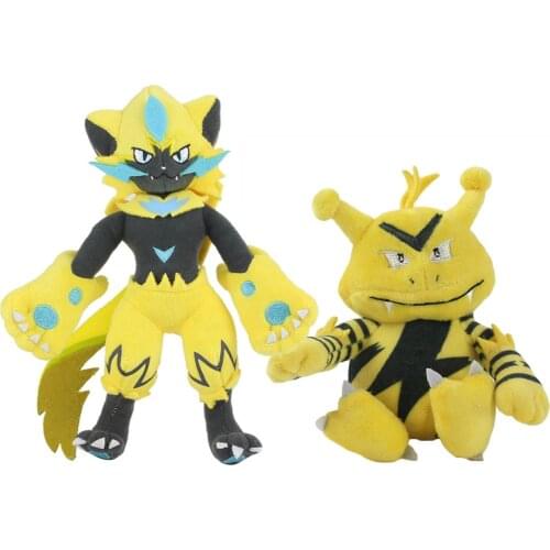 19cm 25cm Electabuzz Zeraora Plush Toys Cartoon Anime Stuffed Dolls Gift for kids