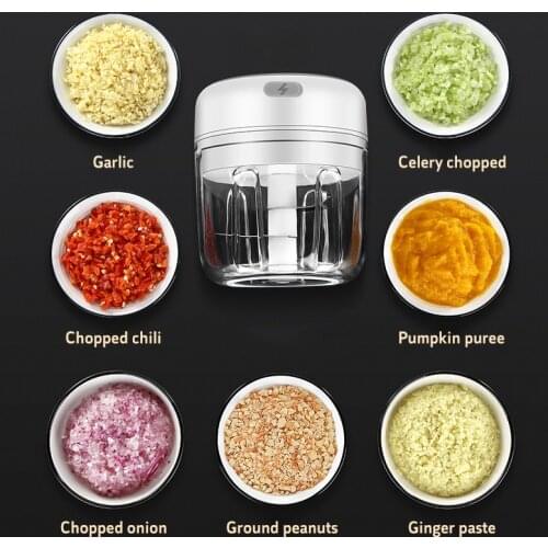 Sturdy USB Press Mincer Electric Food Crusher Mini Garlic Press Vegetable Chili Meat Grinder Food Chopper Kitchen Accessories