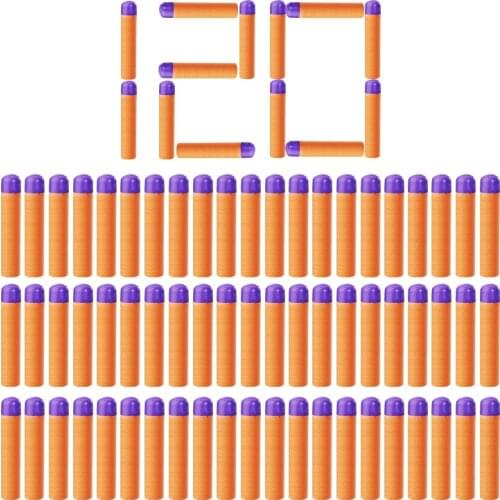 120Pcs Mega for Nerf 9.5cm Red Sniper Rifle Darts Bullets Mega Foam Refill Darts Big Hole Head Bullets for N-Strike Mega Series