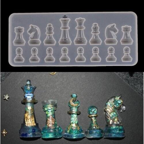 Chess Silicone Mold For Resin DIY Making Jewelry Handmade Piece Keychain Pendant Epoxy Resin Moldsy