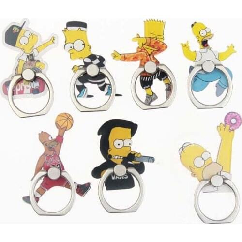Universal Hot Finger Ring Mobile Cell Phone Cute Cartoon Phone Holder Stand For iPhone 6s 7 8 plus X Bracket Holder