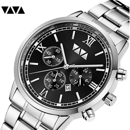 Мужские серебряные часы VA VA VOOM China At AliExpress