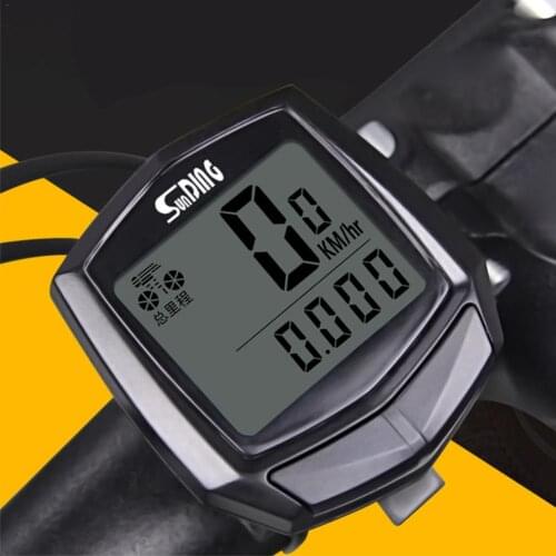 1pc Bike Computer With LCD Digital Display Waterproof Bicycle Odometer Speedometer Cycling Stopwatch Riding Accessories Tool