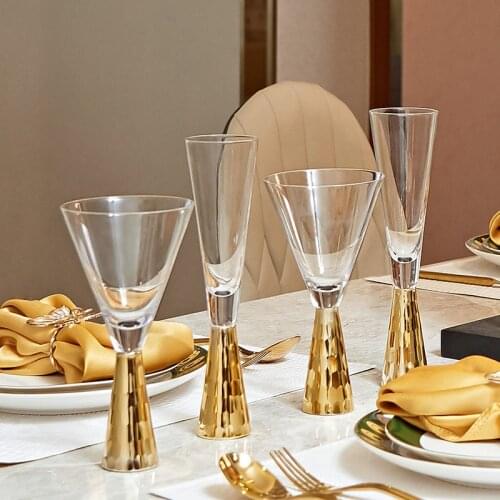 Western Luxury Crystal Red Wine Glass Top Grade Restaurant Wedding Champagne Cups Brandy Snifters Cup Cocktail Glass Wine Glass
