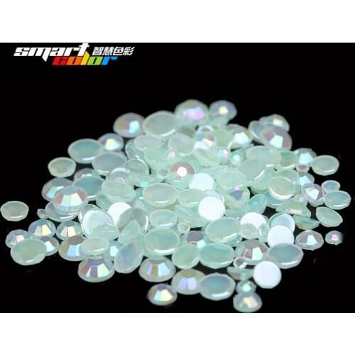 Jelly Green Color Cute Shiny Various Sizes Optional Acrylic Rhinestones Shoes Clothing Decorations Nail Art Decorations