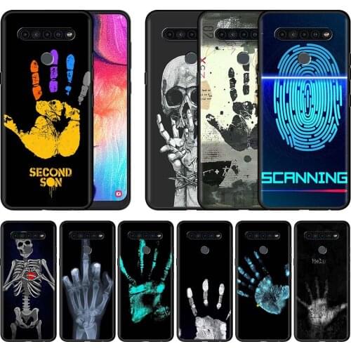 Skeleton Hand Bone Case for LG K41S K61 K50 G6 K50S K52 K42 K40 K40S Back Printing Soft Cover G7 G8 K71 Luxury Phone Shell Coque
