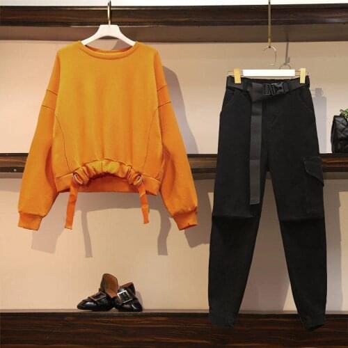 2021 Fashion Women Tracksuit Spring Autumn Long Sleeve Top + Long Pants 2 Piece Set Outfits Conjunto Moleton Feminino Plus Size