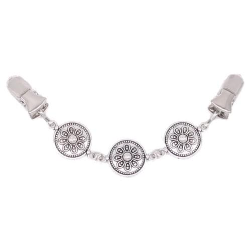 1Pcs Round face ancient silver alloy Cardigan Clip Buckles Fashion Metal Buttons For Clothing Decoration Garment Hooks